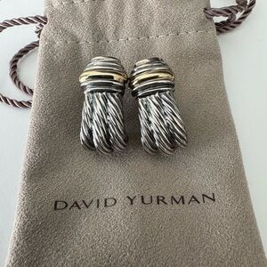 David Yurman Silver and Gold Earrings